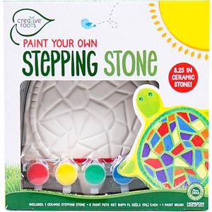 Creative Roots Mosaic Turtle DIY Stepping Stone Kit, Includes Ceramic Stone & 6 Vibrant Paints for Kids Ages 8+