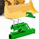 Tractor Bucket Receiver 2 inch Clamp on Trailer Hitch for Tractor Non-Slip Ball for Lawn Kubota Deere Bobcat Green Attachment