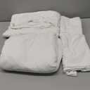 N&Y HOME StretchSnug Sheets Set Twin Size - Stretchy Sheets Deep Pockets, No Slip Stay on Bed, Firm & Tight with Corner Straps - 3 Piece Sets, White, Twin