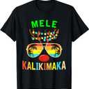 Mele Kalikimaka Hawaii Christmas Santa Beach T-Shirt M