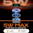 chubbycable Solo-Flex 2-in-1 USB-C Cable with Apple Watch Charger, Built-in 5W Magnetic Charger for Apple Watch, 100W Fast Charging, 4FT Thick Silicone Cable, Orange