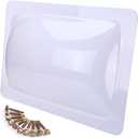 Meonum RV Skylight Replacement, 18" x 26" Camper RV Cover Dome Fit 14" x 22" Openings, Shower Skylight Replacement Cover for Roof Camper Trailer Fifth Wheel Motorhome(Milky White)