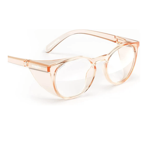 Stoggles Round Z87.1 Certified Polycarbonate Safety Glasses, Scratch & Shatter-Proof, Blue-Light & UV Blocking Lens, Top & Side Shields, Anti-Fog Dip Coated, Durable, Protective & Stylish Eyewear