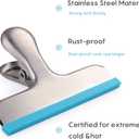 HOUSE AGAIN 12 Pack Stainless Steel Chip Bag Clips Covered with Silicone - NO More Sharp Edges - Color Coded for Food Bags - Air Tight Seal, Heavy Duty for Kitchen and Office, 3 Inches (Red,blue,yellow,silver)