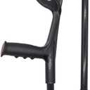 Lightweight Foldable Forearm Crutch, Aluminum Walking Stick,Height Adjustable, Ergonomic Handle with Comfortable Grip 2ZG-02BM (Black)