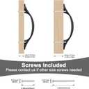 3" (76mm) Black Cabinet Pulls - Zinc Alloy Handles for Kitchen Cabinets & Drawers 15 Pack | Curved Design Cabinet Hardware, Dresser Pulls