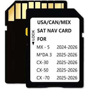 2025 2026 Latest Navigation Memory Card Compatible with MZD 3(2025 2026),Cx-30(2025 2026),Cx50(2025 2026),CX-50 Hybrid(2025 2026),Cx70(2025 2026),MX-5(2024-2026)