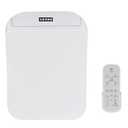 KERDE 08A Electric Bidet Toilet Seat,Remote Control,Warm Water Cleansing, Heated Seat,Adjustable Temperature Settings, Moving Nozzle Massage,White,Night Light,Bidets for Existing Toilets.Square