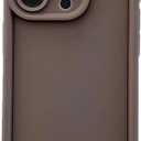 Scalebee Back Cover for Apple iPhone 15 Pro Max Soft and Flexible Matt Finish Anti-Slip Scratch-Proof Camera Protection Silicon Phone Case Wireless Charging Support (Brown)