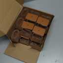 28Pcs Chair Leg Floor Protectors Rectangle for Hardwood Floors Silicone Caps Covers Felt Furniture Pads Clear Chair Sliders, Protect The Floor from Scratches(Fit:L 2"-2.5",W 1"-1.5")