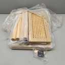 AWASEN Rattan Nightstand, Bedside Table with Rattan Drawer, Wood End Table with Storage and Solid Wood Legs for Bedroom Living Room Small Space (Walnut)