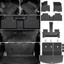 Floor Mats for Hyundai Palisade Hybrid 2026 7&8 Seat w/Cargo Mat | Full Protection Mat Set with Cargo Liner, All Weather TPE, Non Slip & Odorless & Scratch Proof, Palisade Hybrid Accessories