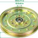 2 Pack 1-633109 Idler Pulley Replaces 132-9424 Exmark 126-7685 116-4667 Husqvarna 539102610 for Exmark Lazer Z 60 inch, Toro Z400 Z500 Z580 Z553 Z Master 60 inch Decks