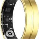 Smart Ring for Men Women with Blood Pressure Monitor Men's Health Ring Gesture Control Heart Rate Monitor Sleep Tracker Fitness Ring Pedometer Step counte Waterproof Compatible with iOS Android Phones (#10(Inner circ2.43in))