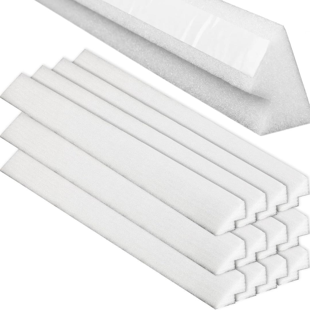 Pangda 13 Pcs Pool Cove for 15ft Above Round Pool, 46" Foam Pools Liner Protection Strips Above Ground Pools Accessories, Peel and Stick Strips White Molding for Vinyl Ground Support
