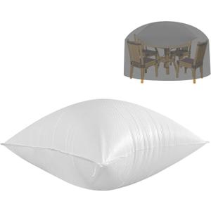 Adnee 46 x 37 Inch Patio Furniture Cover AirbagRectangle PP Patio Table Cover Air PillowInflatable Outdoor Furniture Cover Support Prevents Leaves,Water and Snow Pooling