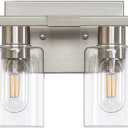 DIDUIO 6-Light Bathroom Vanity Light, Brushed Nickel Vanity Lights for Bathroom, Bathroom Lights Fixtures Over Mirror, Large Vanity Light Over Mirror Modern Wall Sconce with Clear Glass Shade