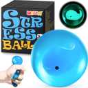 Stress Balls for Kids Adults - Squishy Fidget Toys Sensory Toys for Kids with Autism Glow in The Dark Squeeze Balls for Hand Therapy Squish Ball for Anxiety Stress Relief Easter Basket Stuffers