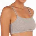 Fruit of The Loom Womens Spaghetti Strap Cotton Pullover Sports Bra Value Pack (34, White/Heather Gray/Black/White/Heather Gray/Black 6-pack)