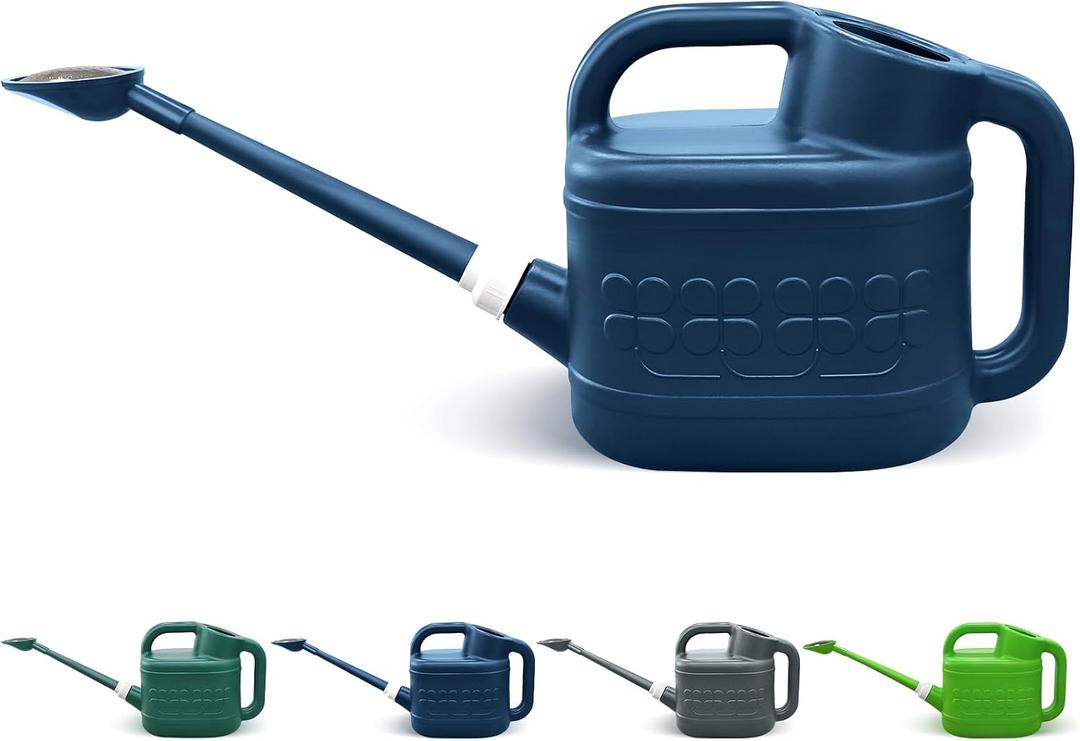 2 Gallon Watering Can for Outdoor Plants, Plant Watering Can with Removable Long Spout and Stainless Steel Sprinkler Head, Large Water Can for Garden Flowers Vegetables