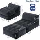 Large Bean Bag Lounger Chair for Adults,Foldable Floor Sofa Bedroom | Softness and Comfort, Boneless Couch with High-Density Sponge, Oversized beanbag chair Living Room Office,No Assembly,Gray