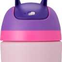 Owala Kids Flip Insulated Stainless-Steel Water Bottle with Straw and Locking Lid, 14-Ounce, Purple/Pink (Bunny Business)