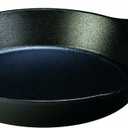 Lodge 13-1/4 Inch Cast Iron Pre-Seasoned Skillet  Signature Teardrop Handle - Use in the Oven, on the Stove, on the Grill, or Over a Campfire, Black