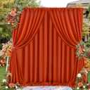 Rust Backdrop Curtains 20ft x 10ft Polyester Backdrop Drapes Fabric for Halloween Party Stage Window Supplies Decorations