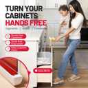 The Handless Handle Hands-Free Garbage Drawer Foot Pull Handle, Touchless Opener for Drawers, Bins, & Cabinets (Light Brown, 1 Pack)