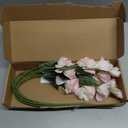 6PCS Pink Eustoma Lisianthus Artificial Flowers Faux Silk Flowers 26.8" Fake Pink Flowers for DIY Wedding Bouquet Centerpiece Table Home Party Decor(Pink)