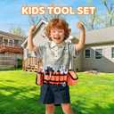 Kids Tool Set Toddlers Tool Kit Kid Toddler Tools Belt 3 4 5 Year Old Construction Tools Toys for Boys Birthday Gifts Age 3 4 5