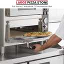 Unicook Extra Large Pizza Stone 18 Inch, Square Baking Stone for Oven and Grill, Heavy Duty Bread Pizza Pan, Thermal Shock Resistant Cooking Stoneware
