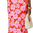 PRETTYGARDEN Women's Floral Bodycon Maxi Dress Summer Beach Sundress Sleeveless Spaghetti Strap Wedding Guest Dress (S)