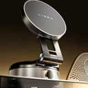 LISEN for iPhone 17 Portable Electric Vacuum Suction Phone Holder for Car MagSafe, Magnetic Phone Holder for Car Suction Cup Phone Mount Foldable for iPhone 17 Pro Max Air /16/15/14/13/12 Kits (Silver)