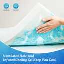 Sweetcrispy Memory Foam Mattress Topper Twin XL, 3 Inch Thick Gel Infused Cooling Toppers Pad for Twin XL Size Bed, Sleeper Sofa, RV, Camper, CertiPUR US Certified, Ventilated and Breathable