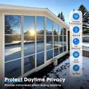 2 x Coavas One Way Privacy Window Film Reflective Window Tint for Home,Static Cling Mirror Heat Blocking Covering See Out Not in,Anti-Uv House Daytime Privacy, Blue-Silver,17.5x78.7 in