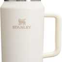 STANLEY Quencher H2.0 Tumbler with Handle & Straw 64 oz | Flowstate 3-Position Lid | Large Capacity for Travel & Sports | Insulated Stainless Steel Cup | BPA-Free | Cream 2.0
