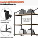 4 Pack Shipping Container Shelves Bracket with 60"(H) X 24"(W), DIY Adjustable 3-Tier Shipping Container Shelving for Heavy Duty Trailer Universal,1300LBS Capacity