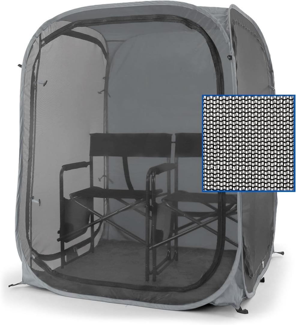 WeatherPod The Original Shark Tank MyPod Mesh 1-2 Person Pop-Up Screen Pod - Keeps Out Bugs, Mosquitos, and Harmful UV Rays - UPF 50 for Maximum Protection from The Sun (Silver)