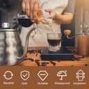 Lounsweer 2 Sets Percolator Parts Top and Washer Ring Compatible with Farberware Yosemite Coffee Percolators Replacement Transparent Coffee Pot Filters