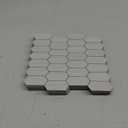 Vamos Tile Long Hexagon Peel and Stick Backsplash Tile - 10 Sheets Stick on Backsplash for Kitchen and Bathroom 12.4 x 12 Inch Dolomite Marble Look PVC Self Adhesive Mosaic Wall Tiles