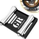 GRAND PITSTOP Motorcycle & Powersports Maintainence Stand Wheel Cleaning Wheel Roller Stand for tire Cleaning & Chain Lubrication - Groller Large (Bikes < 600 lb & Tire Width <240 mm) (Black)