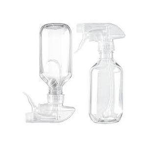 Arkeiliy 2-Pack Leakproof Spray Bottles (300ml/10oz) - Adjustable Nozzle for Fine Mist & Jet Stream | Premium Refillable Plastic Bottles for Hair Styling, Plant Misting, Cleaning Solutions (Clear)