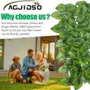 Artificial Ivy Privacy Fence Screen(No Assembly Required), 120"x40" Artificial Hedges Fence, Anti-Ultraviolet Artificial Faux Ivy Hedge for Outdoor, Garden Decor, Watermelon Leaves