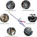 High Volume Powerful Industrial Air Blow Gun, 17-26 Inch Extensible Stainless Steel Air Flow Nozzle, Pneumatic Air Compressor Accessories Tool, Extended Dust Air Blower Gun with 360 Degree Swivel Hook