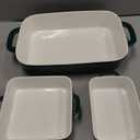 Sweejar Ceramic Bakeware Set, Rectangular Baking Dish for Cooking, Kitchen, Cake Dinner, Banquet and Daily Use, Casserole Dishes for Oven Porcelain Baking Pans (Jade)