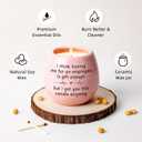 Boss Lady Gifts for Women, Boss Gifts, 10 Oz Handmade Ceramic Lavender Scented Candle, Gift for Boss Female, Boss's Birthday Gift for Women (Pink)