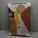 PHOPAGO Boho Abstract Framed Wall Art Modern Minimalist Luxury Gold Line Artwork Kitchen Dining Room Decor 11x14in Black Framed