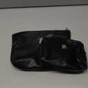 Valentine's Day Gifts for Women Girlfriend Initial Makeup Bag for Teen Girls Personalized Gifts for Friend Teacher Mom Wife Cosmetic Travel Toiletry Bag(Black,S)