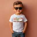 Toddler Boy Christmas Shirt for Girls Kids, Happy Xmas Tee, Santa Snowman Trees Dinosaur Reindeer Digger, 2-6T (3-4T, Peave Love)